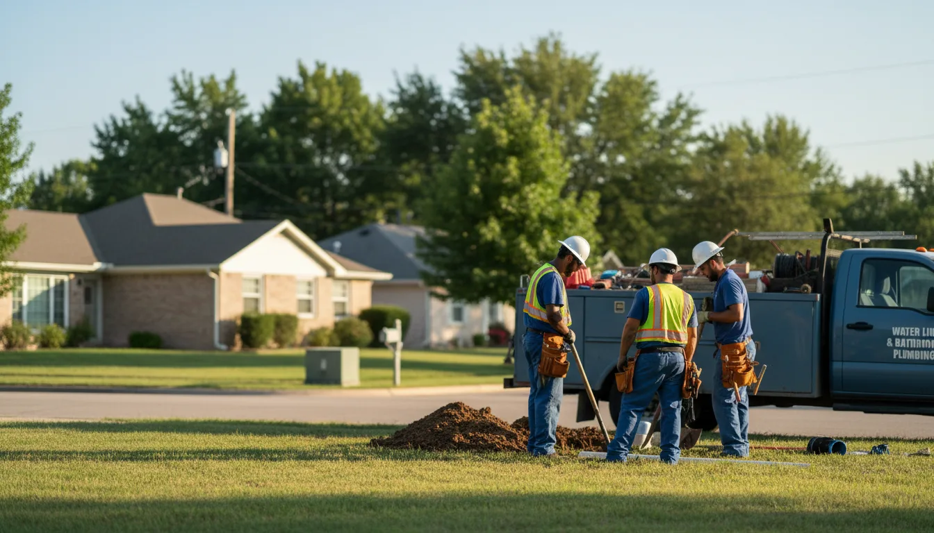 Residential water line and bathroom plumbing service in South Greenfield, MO